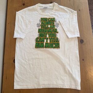 Vintage Wild Side Irish Humor T Shirt White‎ Large St Patricks Day Tee